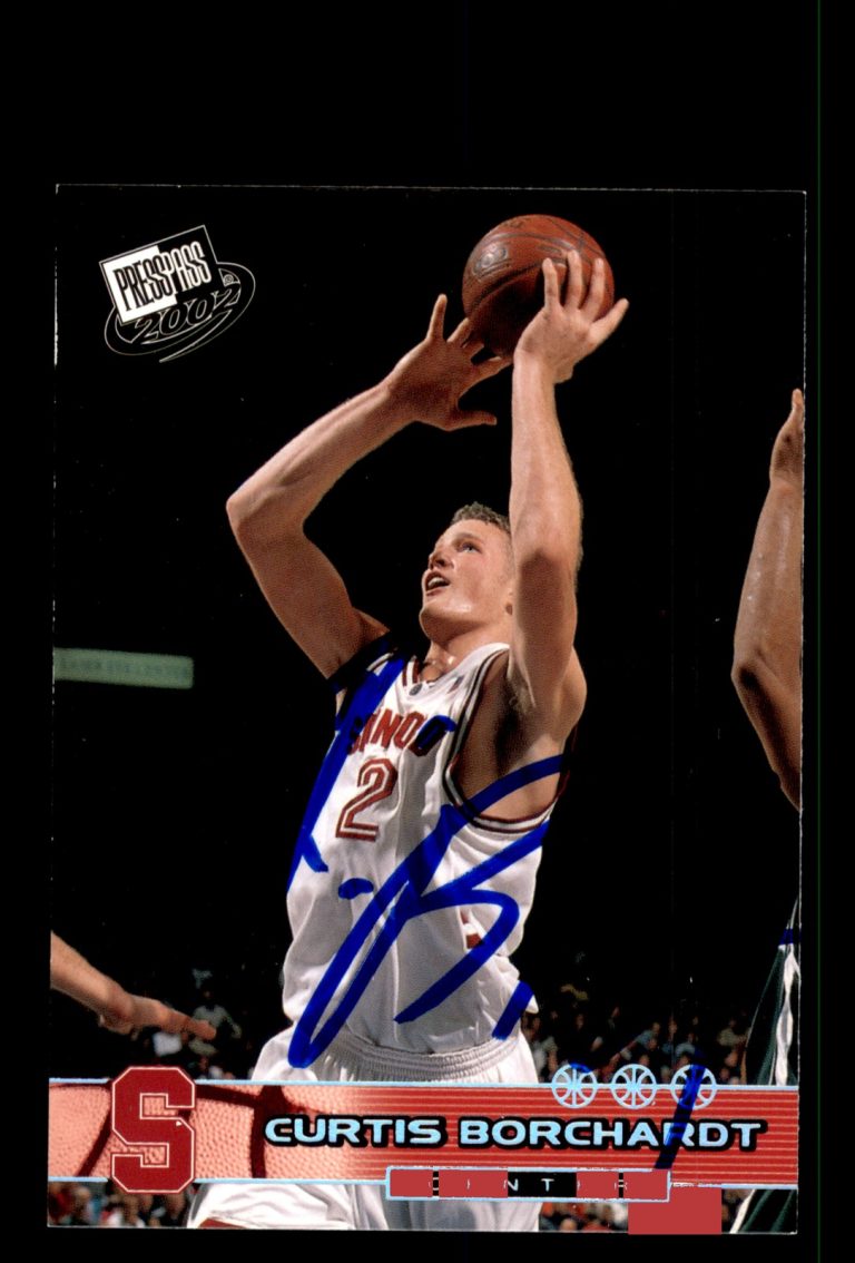 Signed Basketball Card Auto Curtis Borchardt 2002 Press Pass #R4 Stanford
