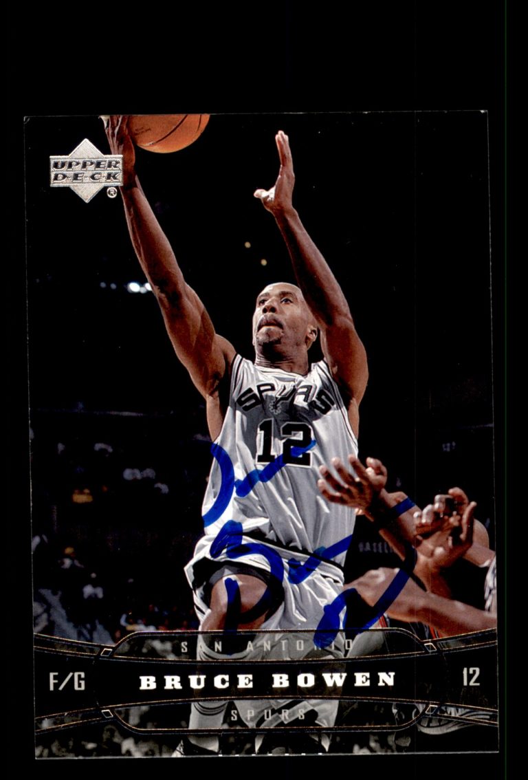 Signed Basketball Card Auto Bruce Bowen 2004-05 Upper Deck #176 Spurs