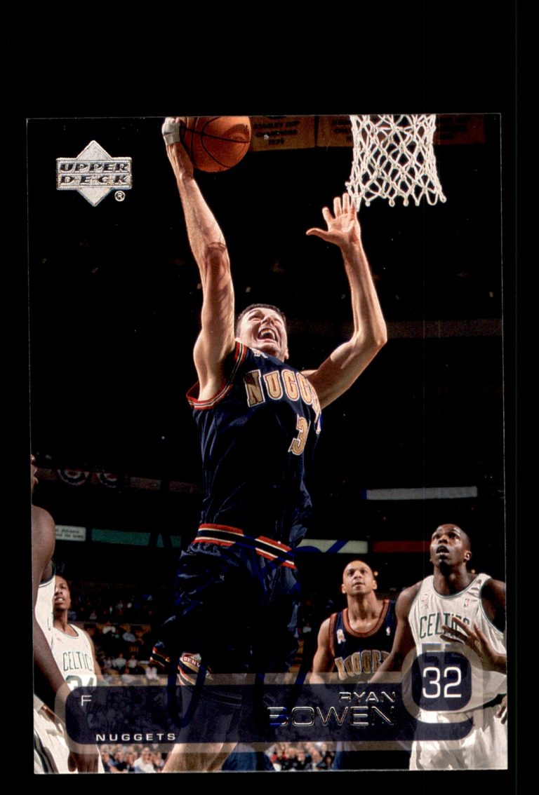 Signed Basketball Card Auto Ryan Bowen 2002-03 Upper Deck #36 Denver Nuggets