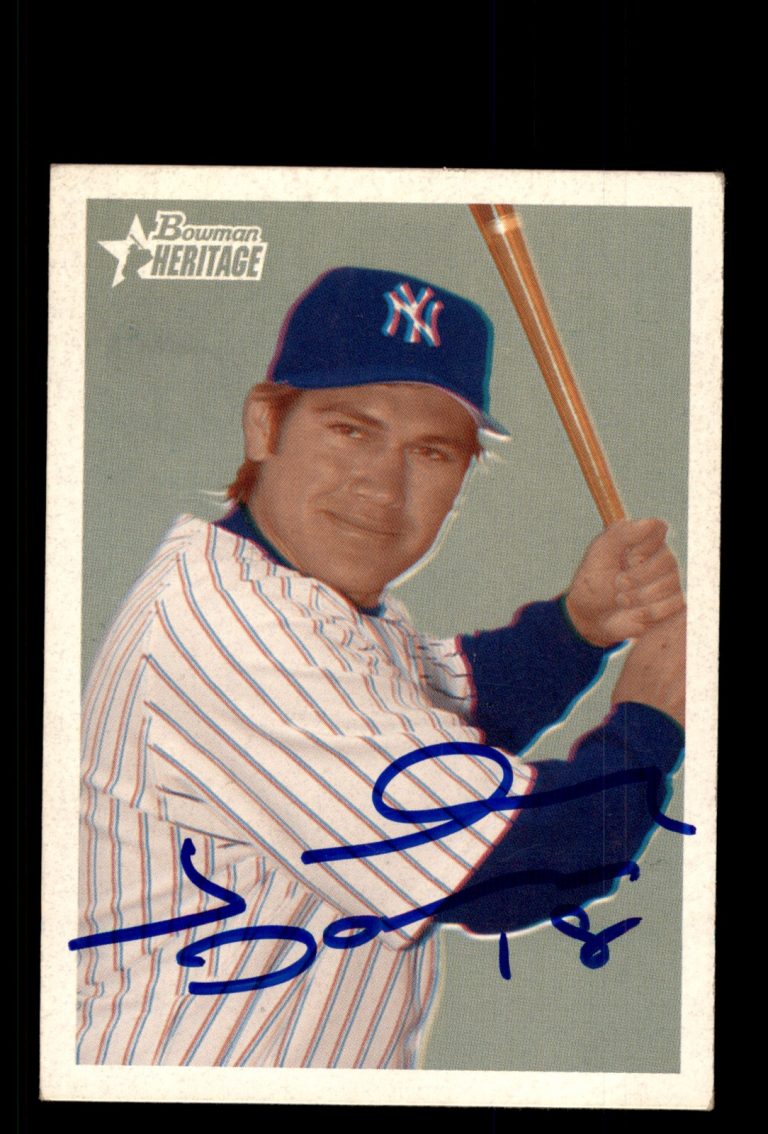 Signed Baseball Card Auto Johnny Damon 2006 Bowman Heritage #140 Yankees