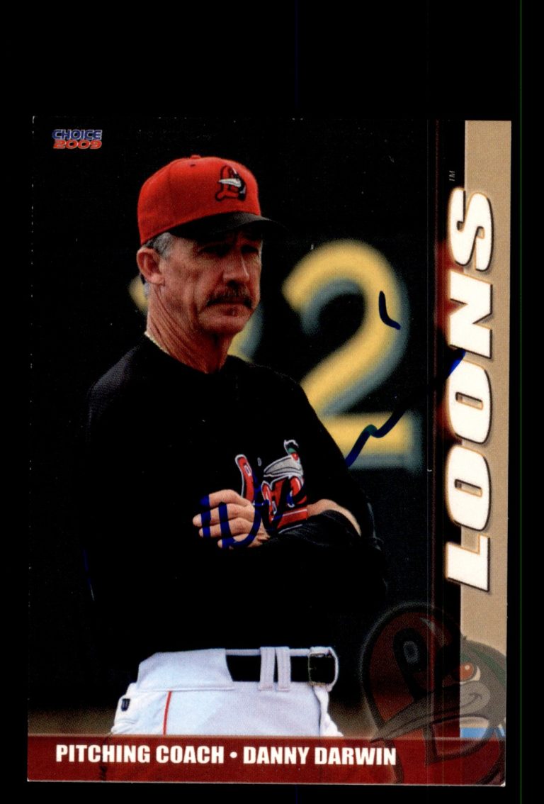 Signed Baseball Card Auto Danny Darwin 2009 Choice Great Lakes Loons #27