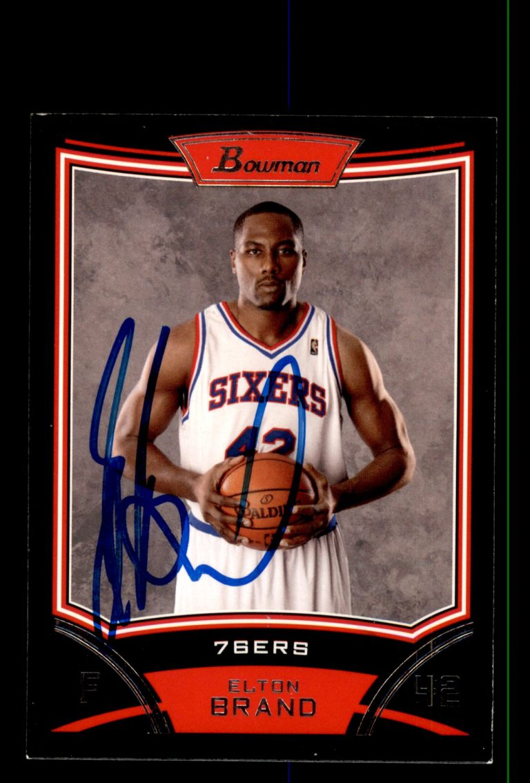 Signed Basketball Card Auto Elton Brand 2008-09 Bowman #12 Philadelphia 76ers