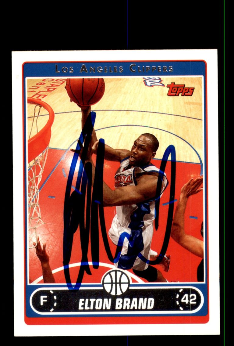 Signed Basketball Card Auto Elton Brand 2006-07 Topps #1 Los Angeles Clippers