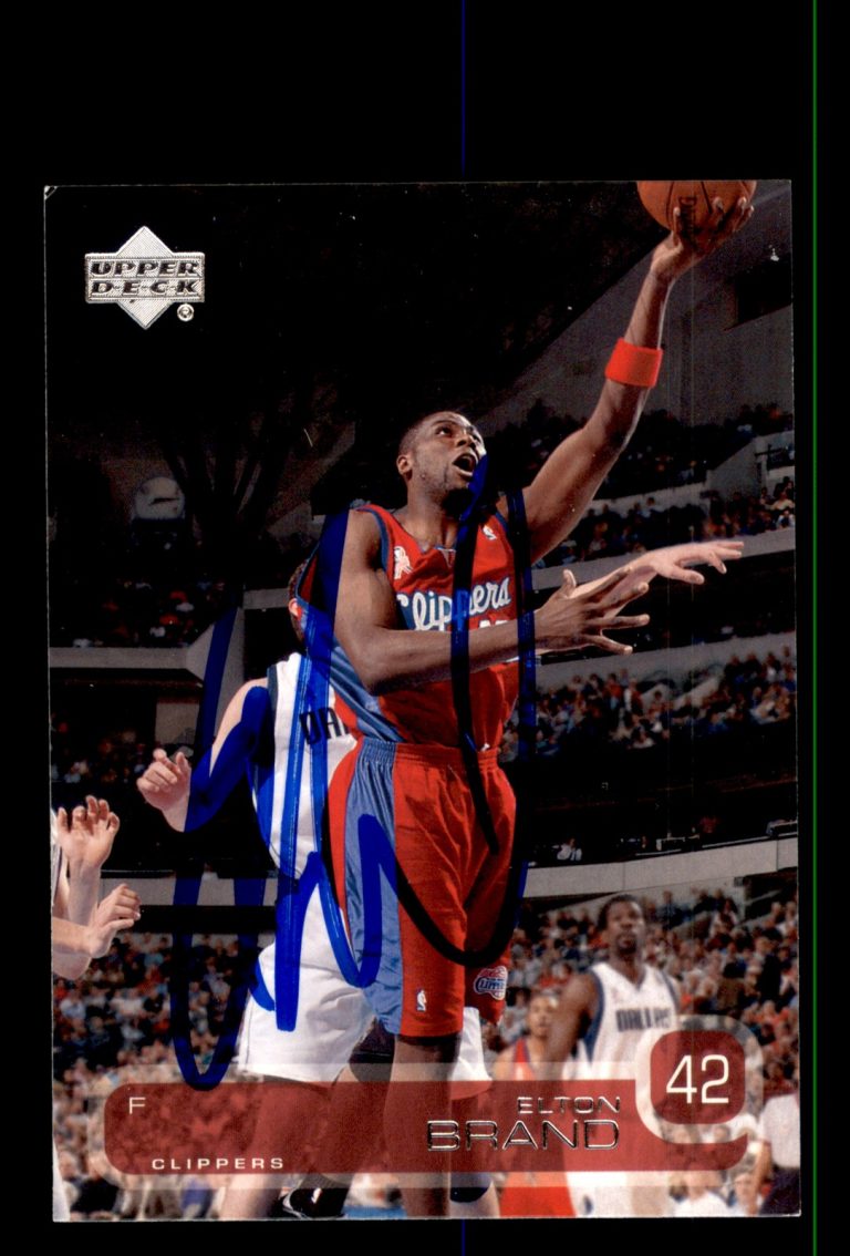 Signed Basketball Card Auto Elton Brand 2002-03 Upper Deck #60 Clippers