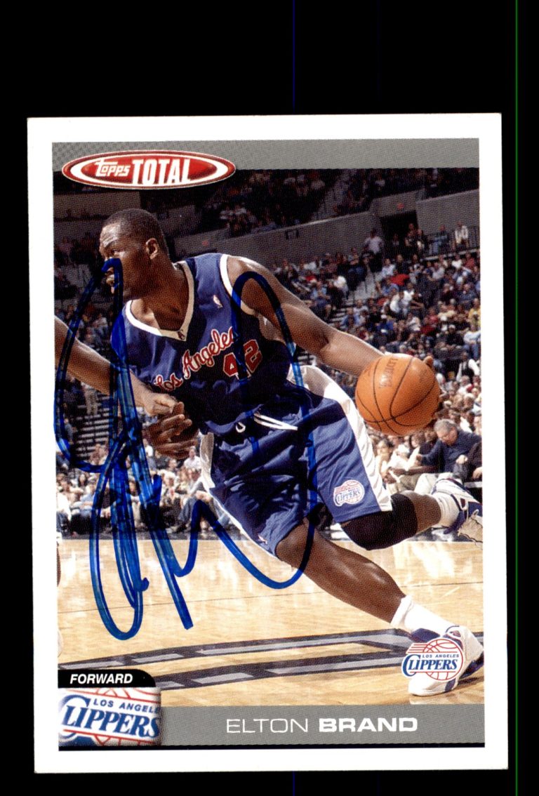 Signed Basketball Card Auto Elton Brand 2004-05 Topps Total #10 Clippers