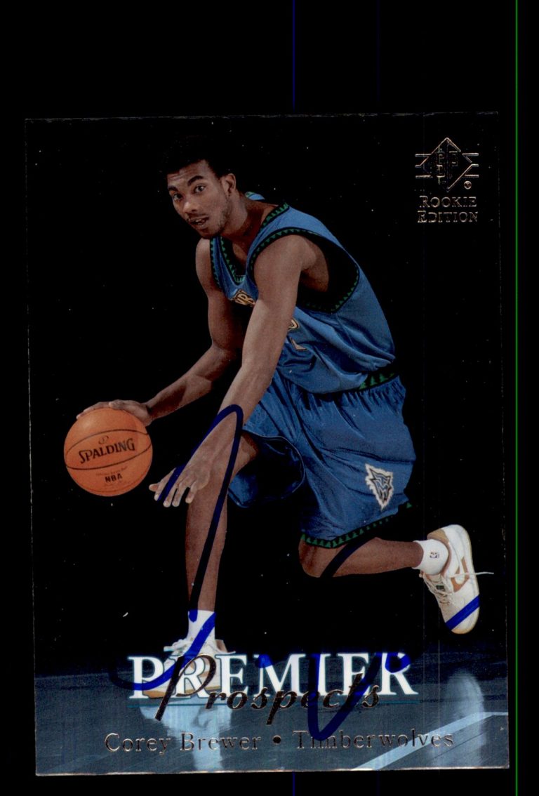 Signed Basketball Card Auto Corey Brewer 2007-08 SP Rookie Edition #155