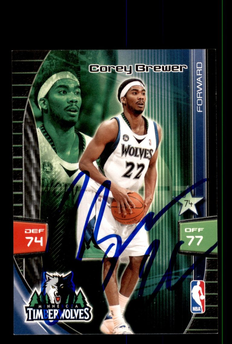 Signed Basketball Card Auto Corey Brewer 2009-10 Panini Adrenalyn XL