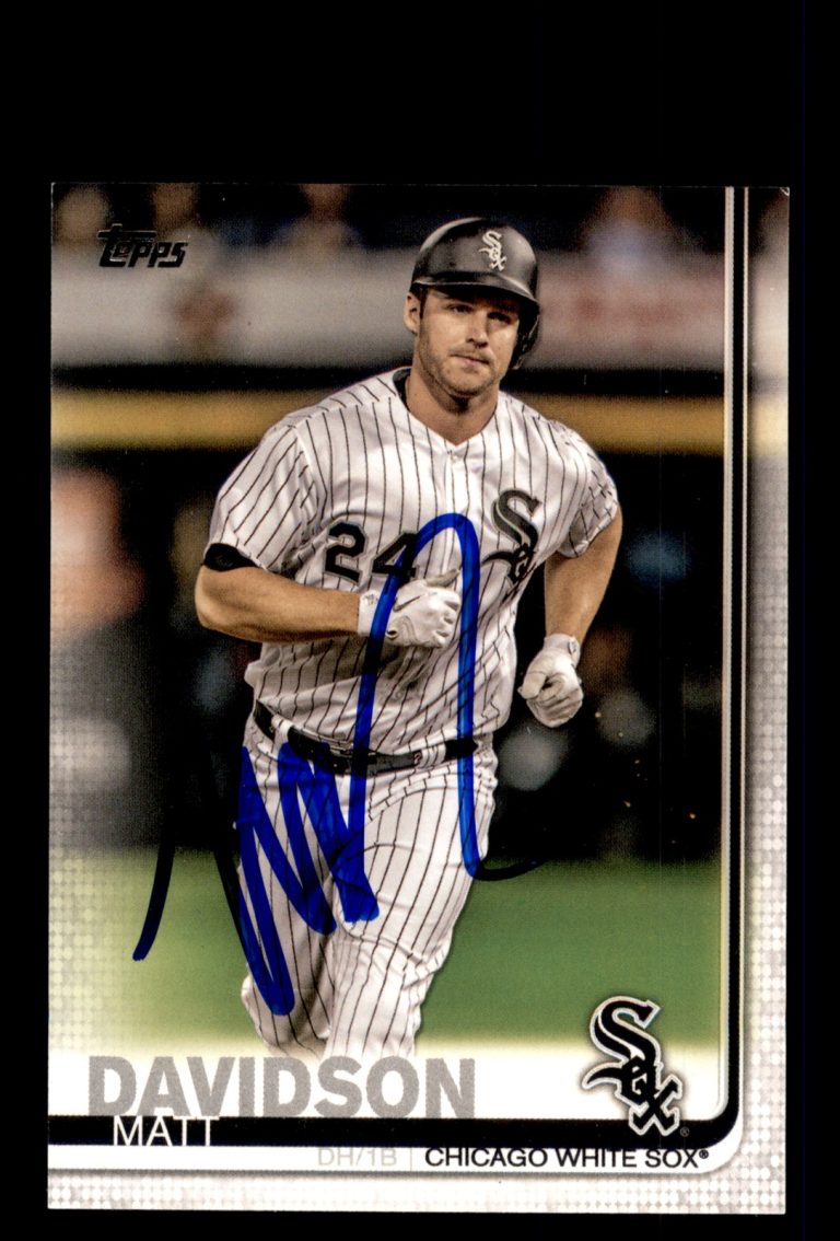 Signed Baseball Card Auto Matt Davidson 2019 Topps #188 Chicago White Sox