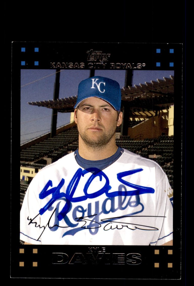 Signed Baseball Card Auto Kyle Davies 2007 Topps #UH307 Kansas City Royals