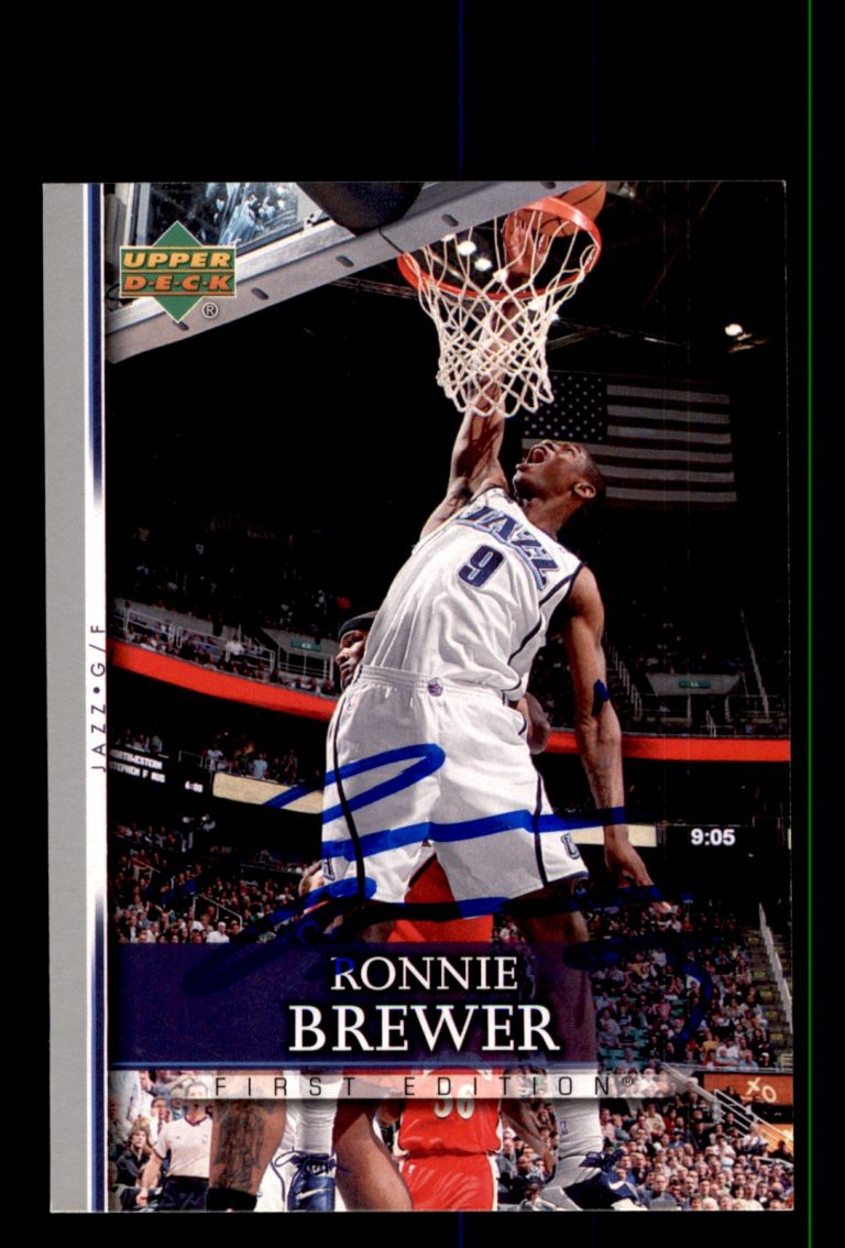 Signed Basketball Card Auto Ronnie Brewer 2007-08 Upper Deck First Edition #79