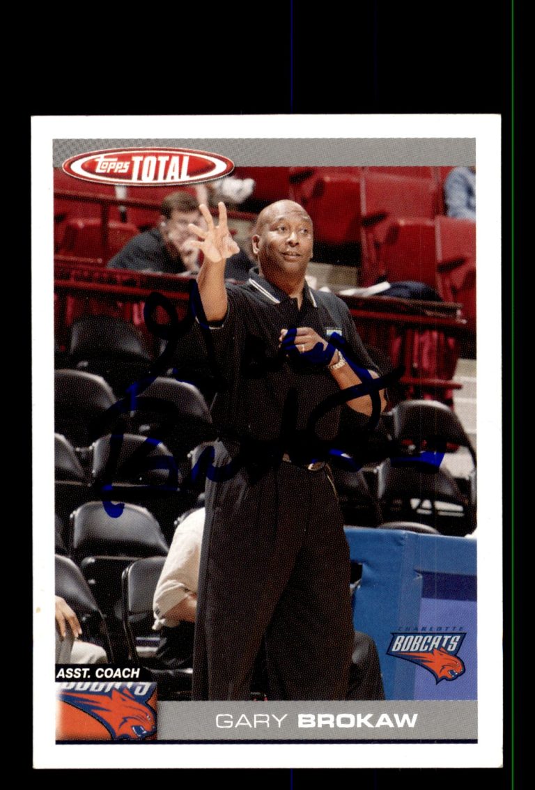 Signed Basketball Card Auto Gary Brokaw 2004-05 Topps Total #366 Bobcats