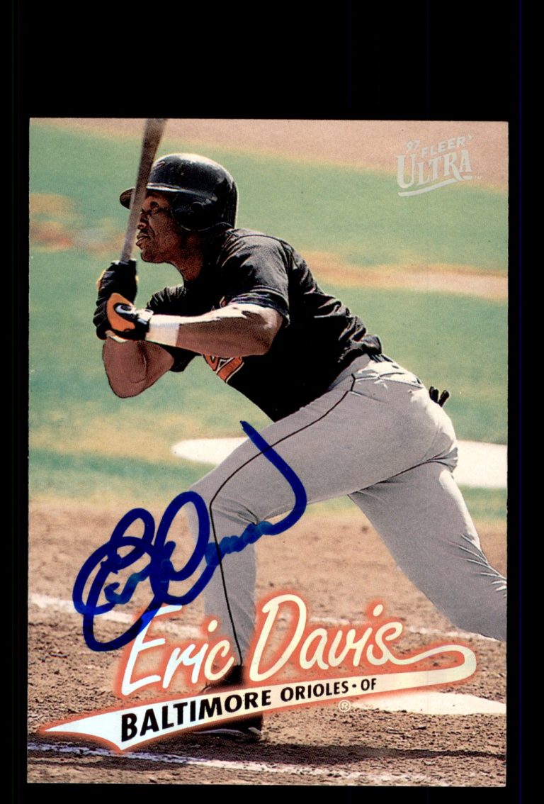 Signed Baseball Card Auto Eric Davis 1997 Ultra #383 Baltimore Orioles