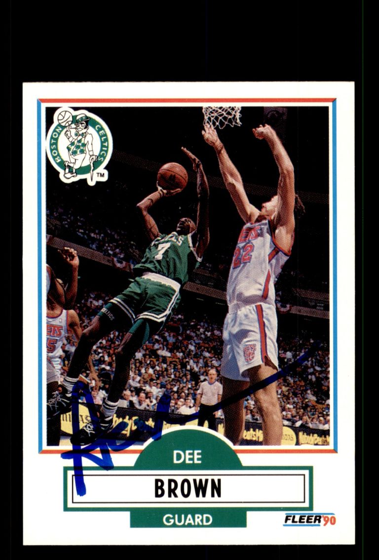 Signed Basketball Card Auto Dee Brown 1990-91 Fleer Update #U-6 Boston Celtics