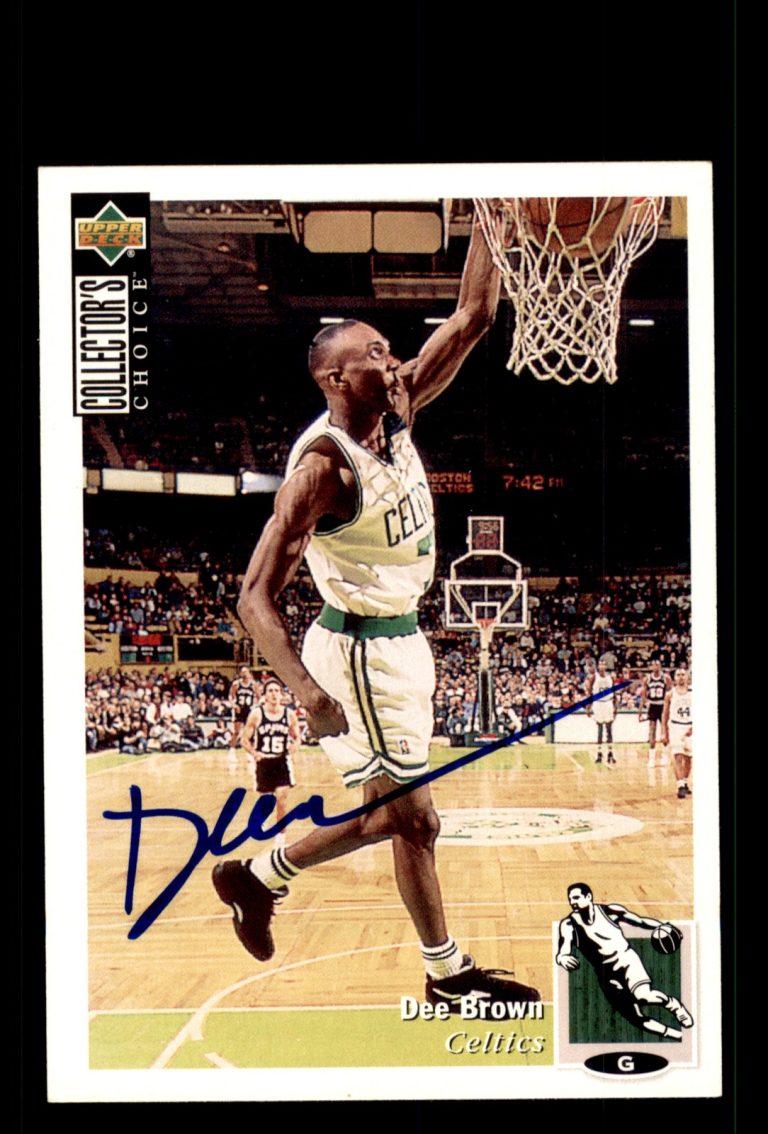 Signed Basketball Card Auto Dee Brown 1994-95 Collector's Choice Spanish #51