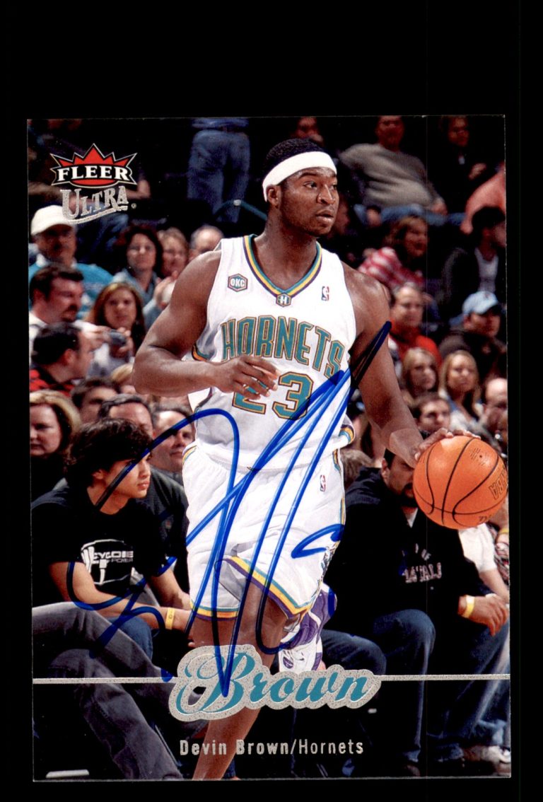Signed Basketball Card Auto Devin Brown 2007-08 Ultra #125 New Orleans Hornets