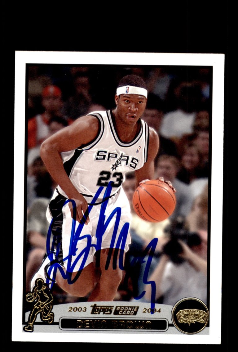 Signed Basketball Card Auto Devin Brown 2003-04 Topps #265 Spurs Var.