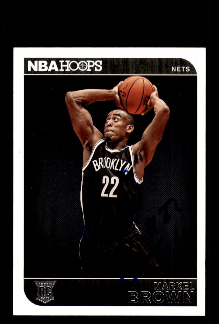 Signed Basketball Card Auto Markel Brown 2014-15 Hoops #296 Brooklyn Nets