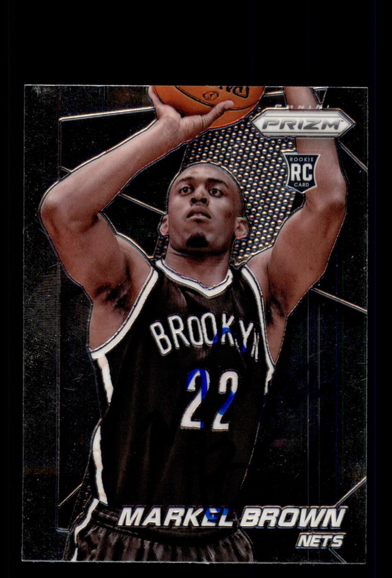 Signed Basketball Card Auto Markel Brown 2014-15 Panini Prizm #285 Brooklyn Nets