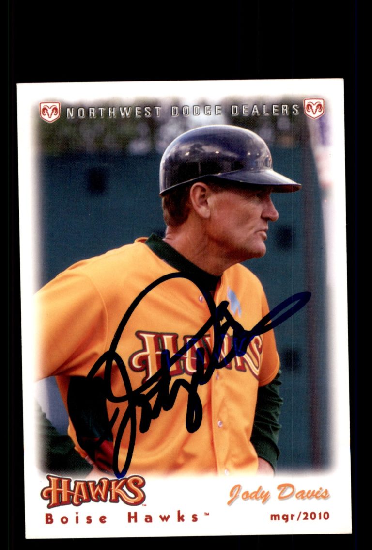 Signed Baseball Card Auto Jody Davis 2010 Grandstand Boise Hawks
