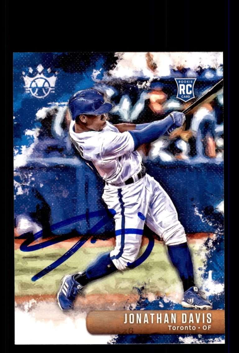 Signed Baseball Card Auto Jonathan Davis 2019 Panini Diamond Kings #94 Blue Jays
