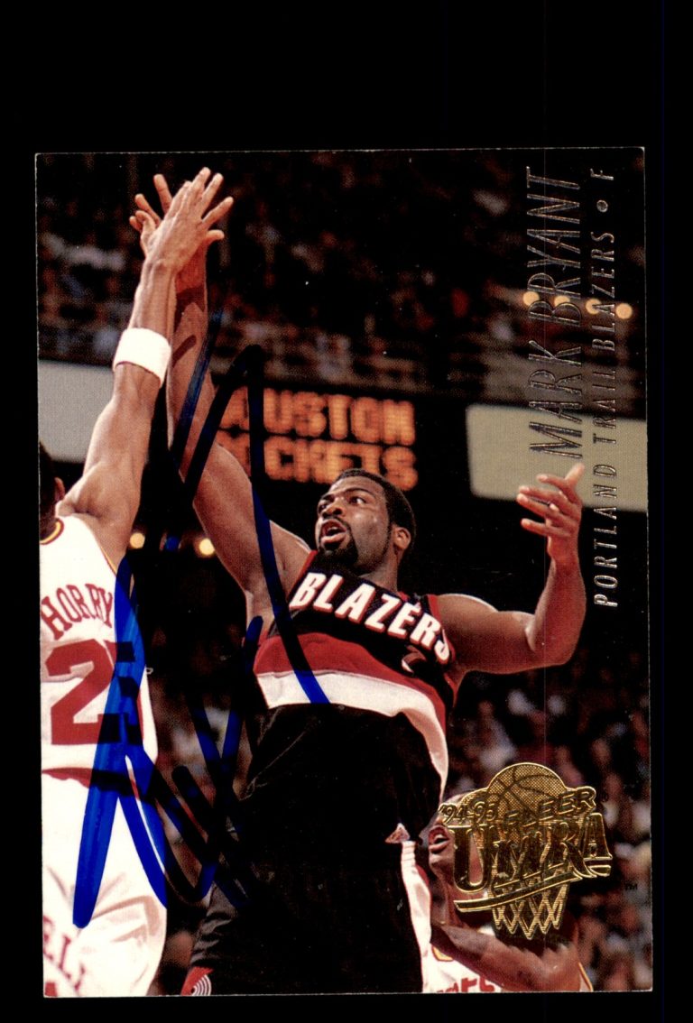 Signed Basketball Card Auto Mark Bryant 1994-95 Ultra #154 Trail Blazers