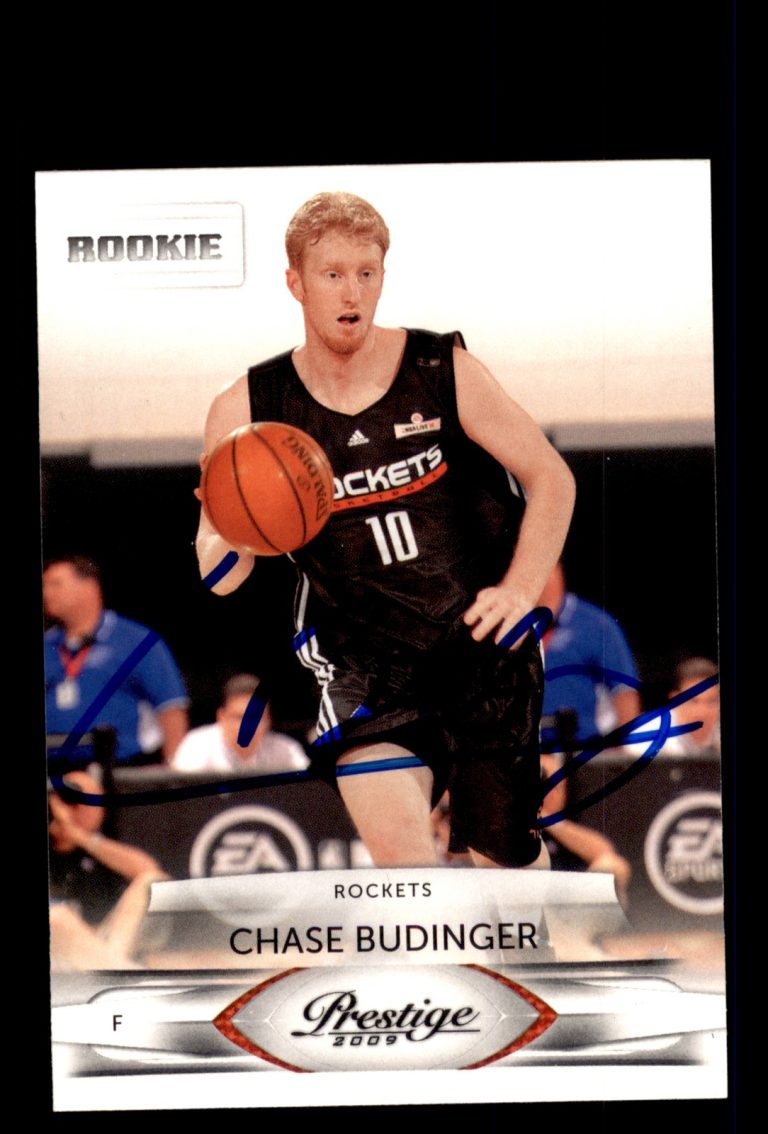 Signed Basketball Card Auto Chase Budinger 2009-10 Panini Prestige #192 Rockets