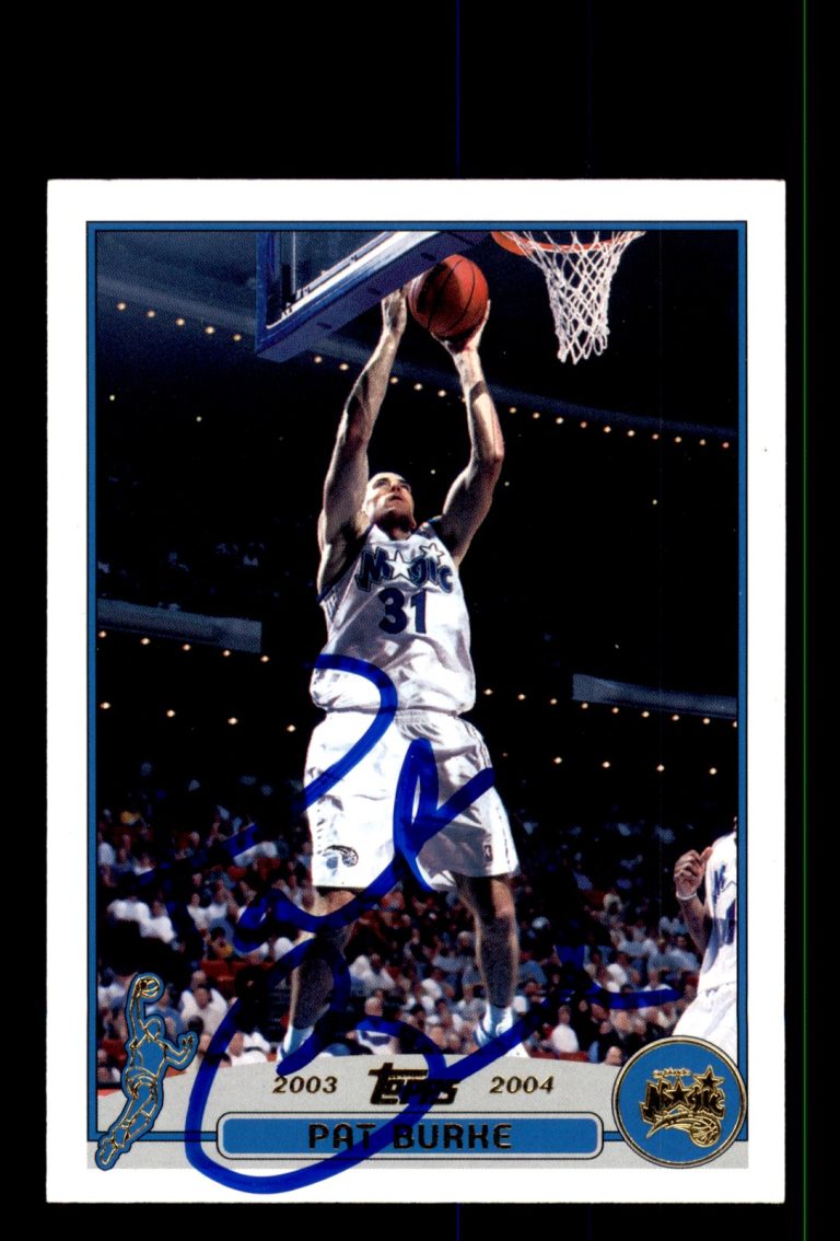 Signed Basketball Card Auto Pat Burke 2003-04 Topps 1st Edition #136 Magic