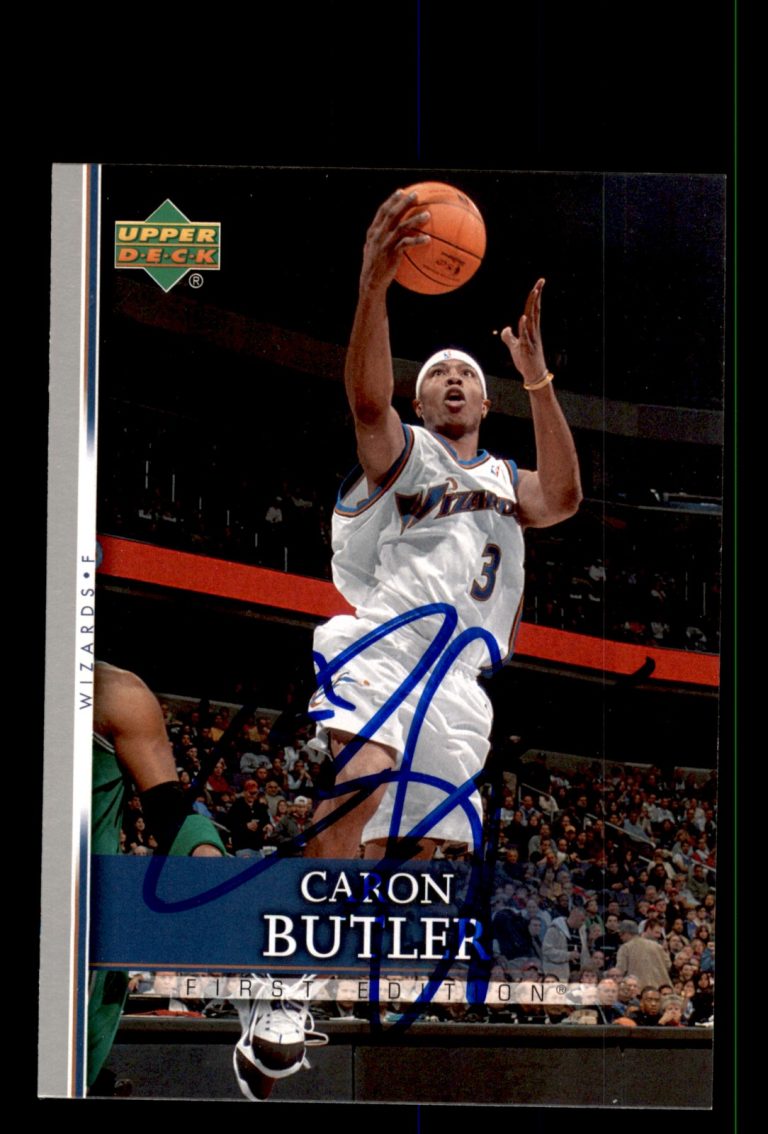 Signed Basketball Card Auto Caron Butler 2007-08 Upper Deck First Edition #166