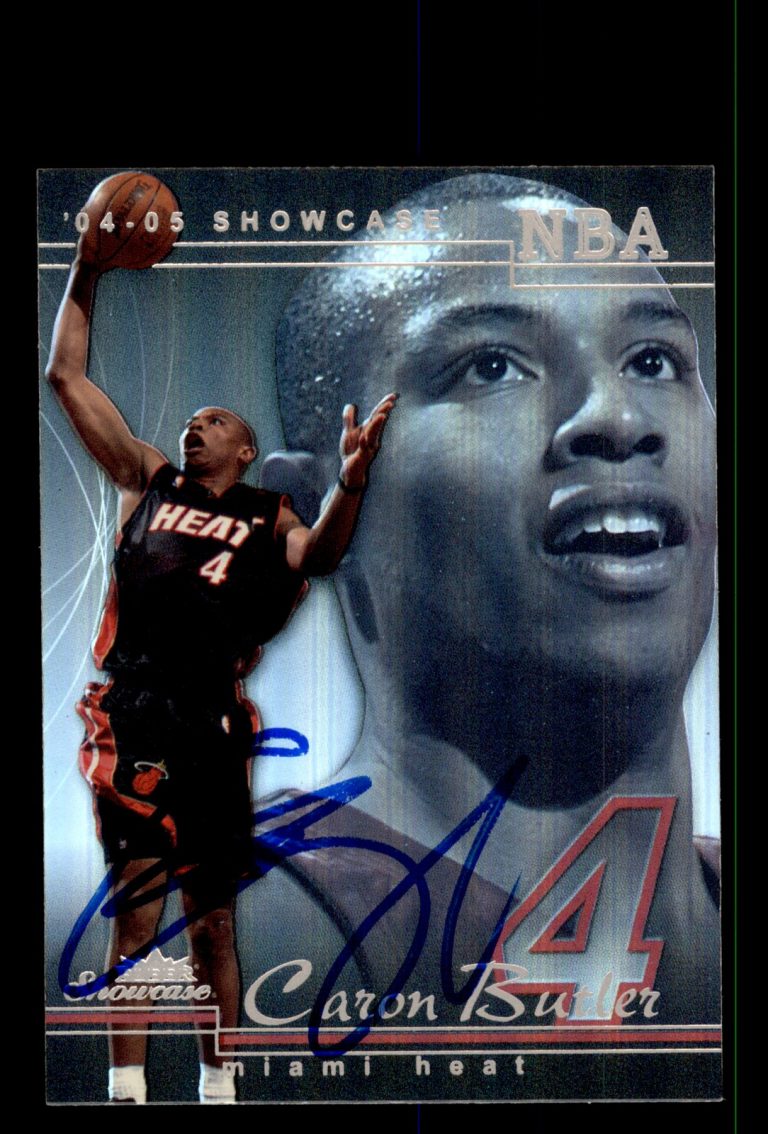 Signed Basketball Card Auto Caron Butler 2004-05 Fleer Showcase #33 Miami Heat