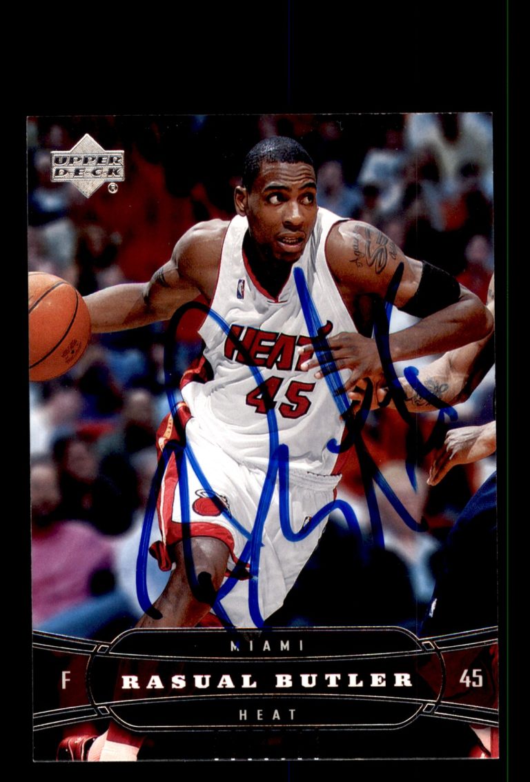 Signed Basketball Card Auto Rasual Butler 2004-05 Upper Deck #99 Miami Heat
