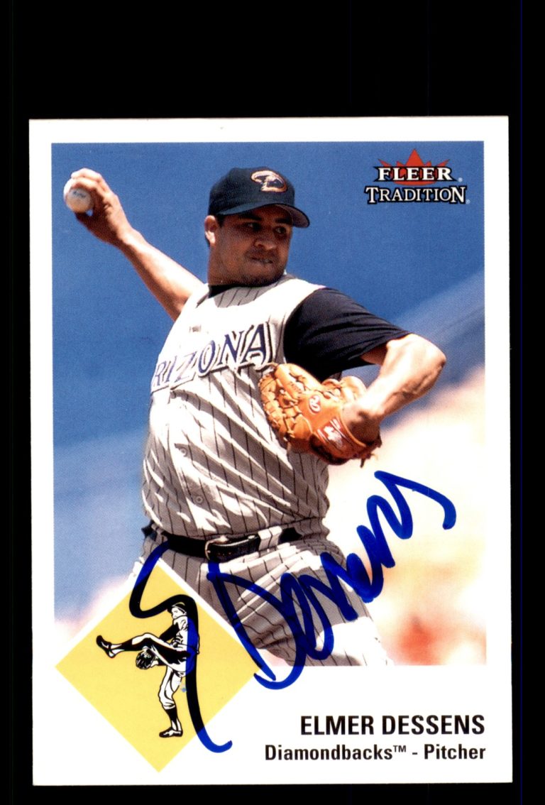 Signed Baseball Card Auto Elmer Dessens 2003 Fleer Tradition #U17 Diamondbacks