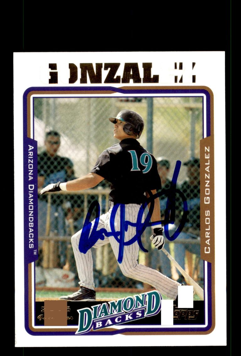 Signed Baseball Card Auto Carlos Gonzalez 2005 Topps #UH298 Diamondbacks