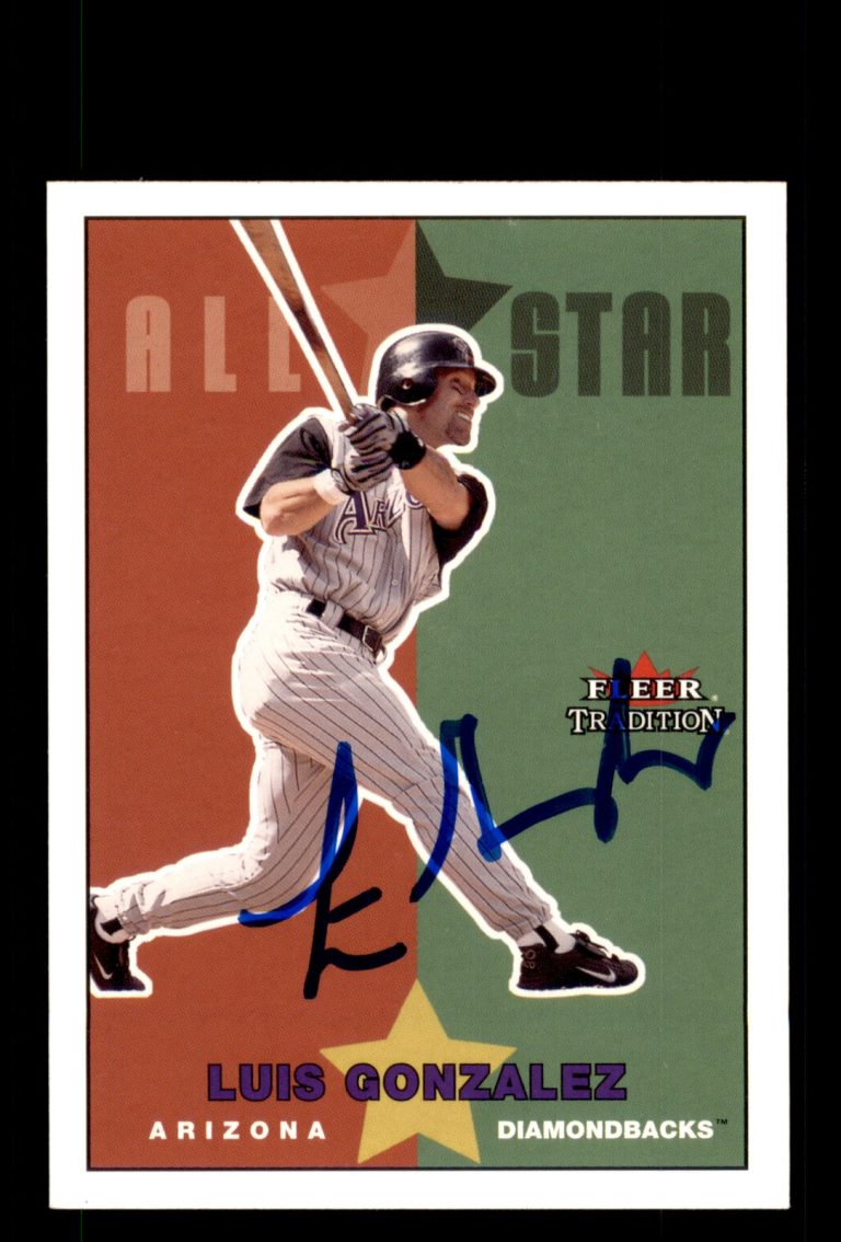 Signed Baseball Card Auto Luis Gonzalez 2003 Fleer Tradition #U258 Diamondbacks