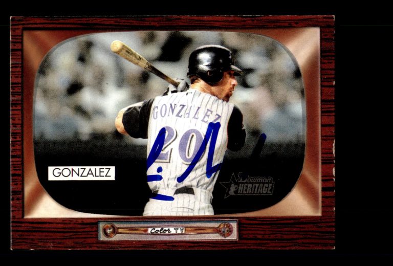 Signed Baseball Card Auto Luis Gonzalez 2004 Bowman Heritage #124 Diamondbacks