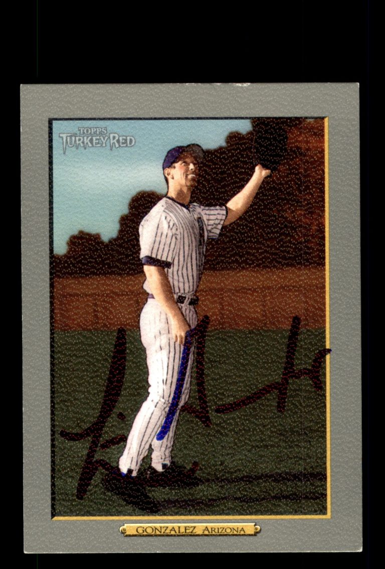 Signed Baseball Card Auto Luis Gonzalez 2006 Topps Turkey Red #516