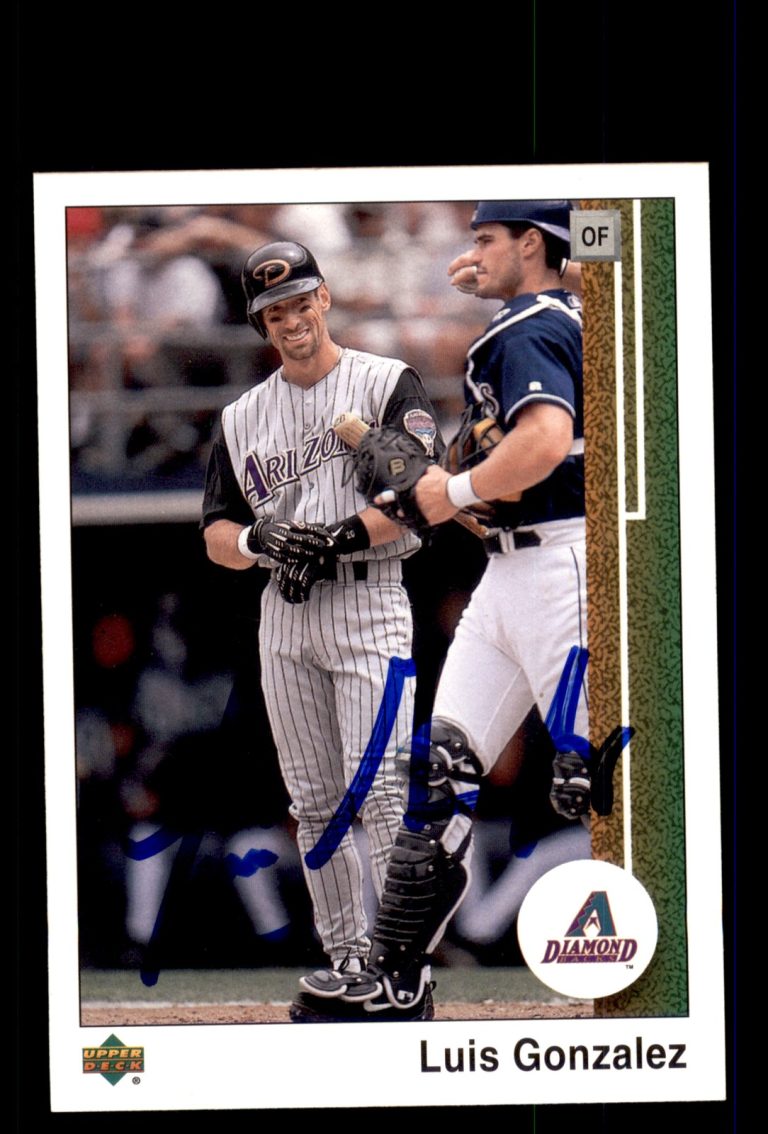 Signed Baseball Card Auto Luis Gonzalez 2002 UD Authentics #120