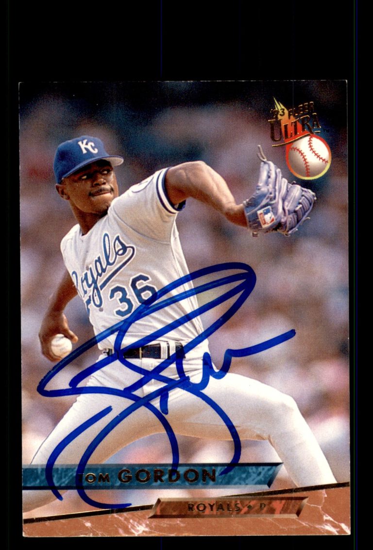 Signed Baseball Card Auto Tom Gordon 1993 Ultra #207 Kansas City Royals