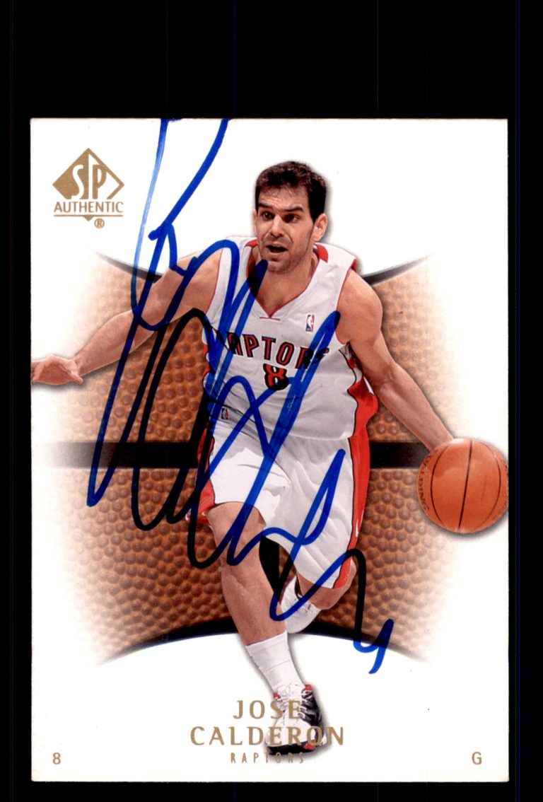 Signed Basketball Card Auto Jose Calderon 2007-08 SP Authentic #71 Raptors