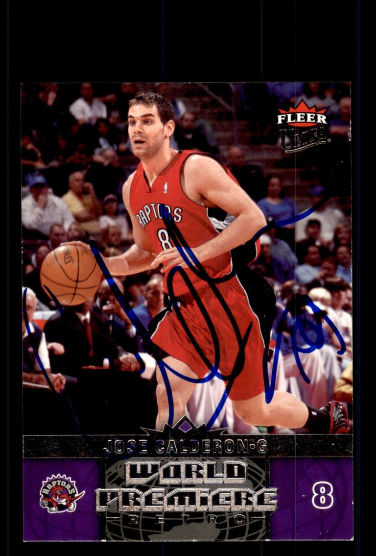 Signed Basketball Card Auto Jose Calderon 2006-07 Ultra #200 Toronto Raptors