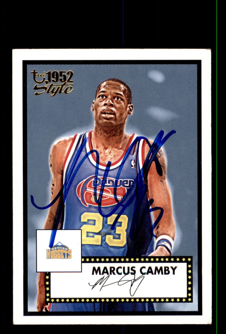 Signed Basketball Card Auto Marcus Camby 2005-06 Topps 1952 Style #106 Nuggets