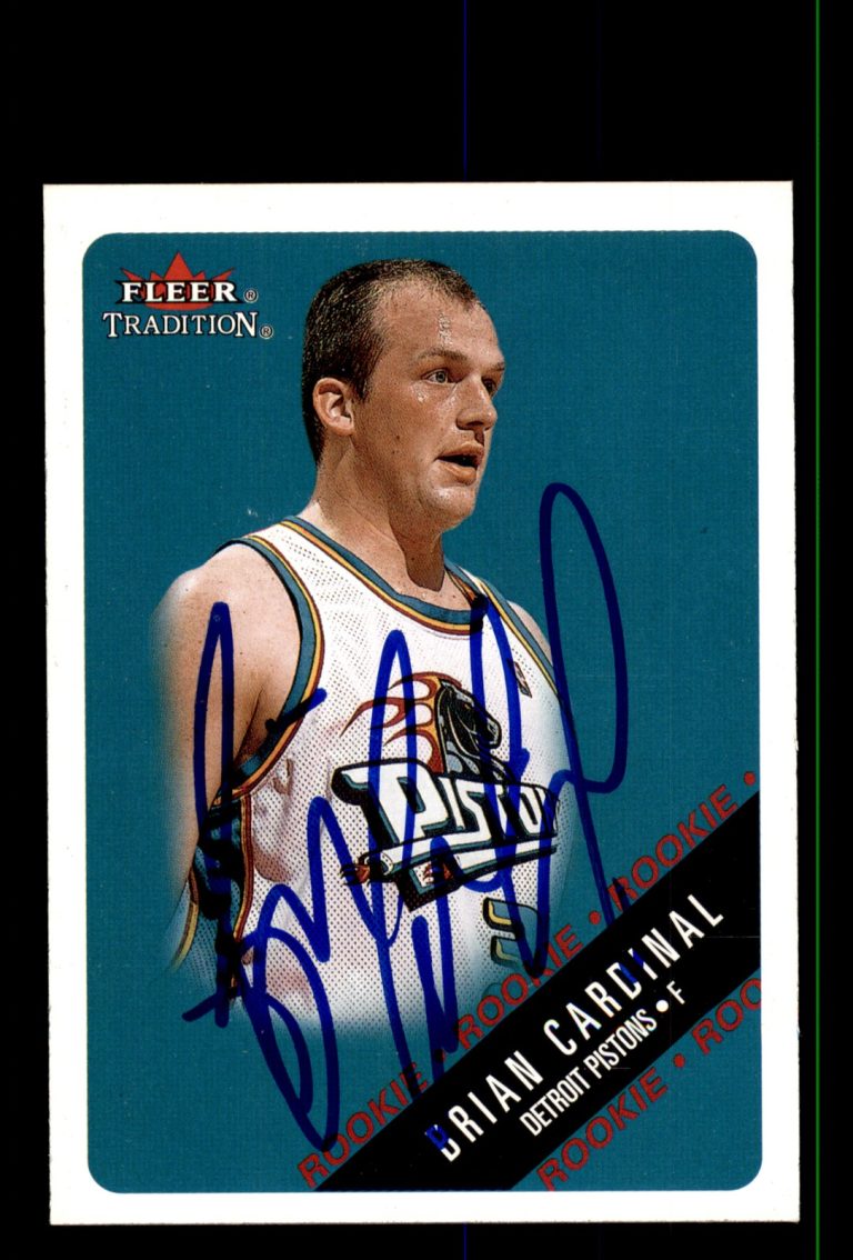 Signed Basketball Card Auto Brian Cardinal 2000-01 Fleer Tradition #235 Pistons
