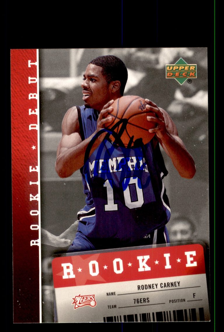 Signed Basketball Card Auto Rodney Carney 2006-07 Upper Deck Rookie Debut #106