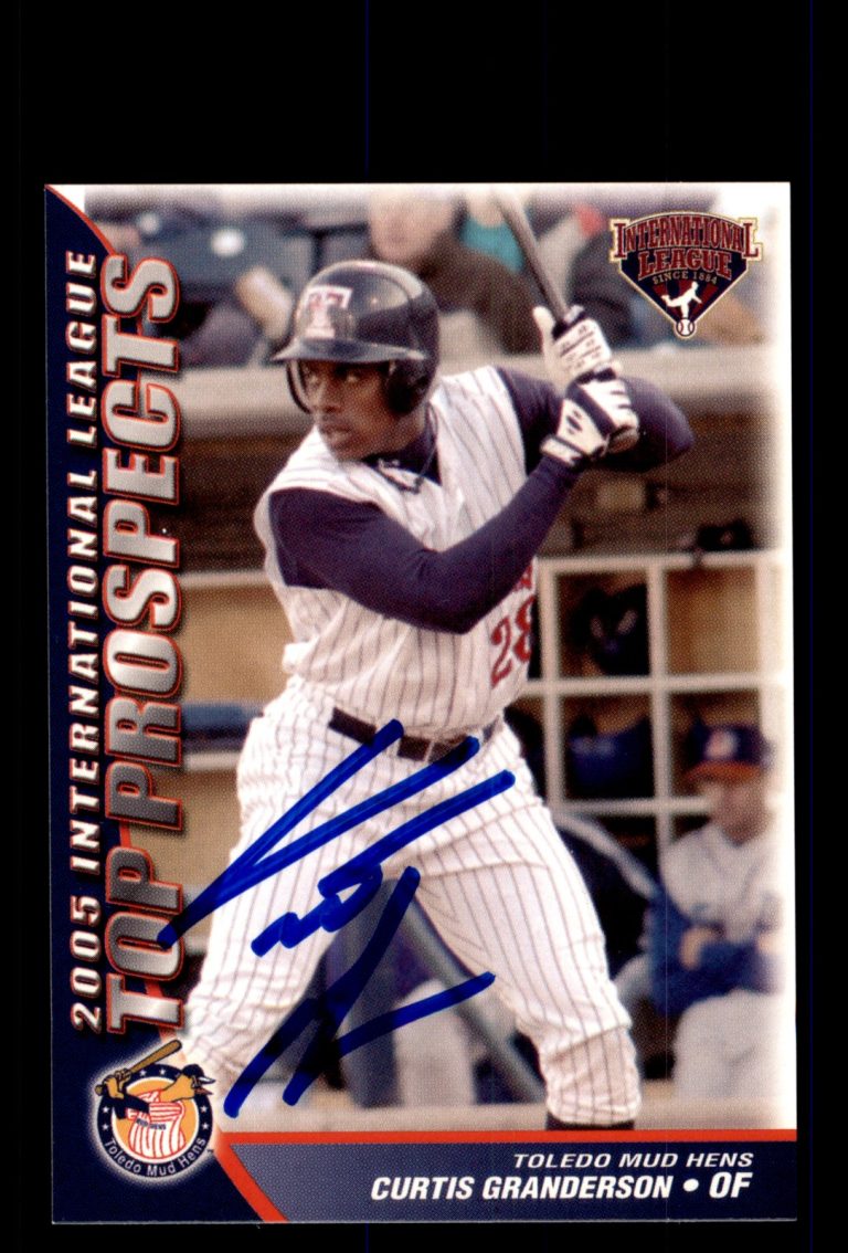 Signed Baseball Card Auto Curtis Granderson 2005 Choice International League #14