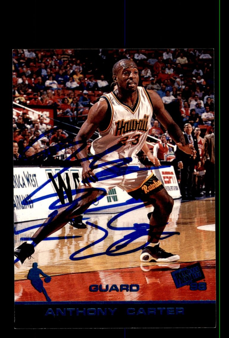 Signed Basketball Card Auto Anthony Carter 1998 Press Pass #31 Hawaii