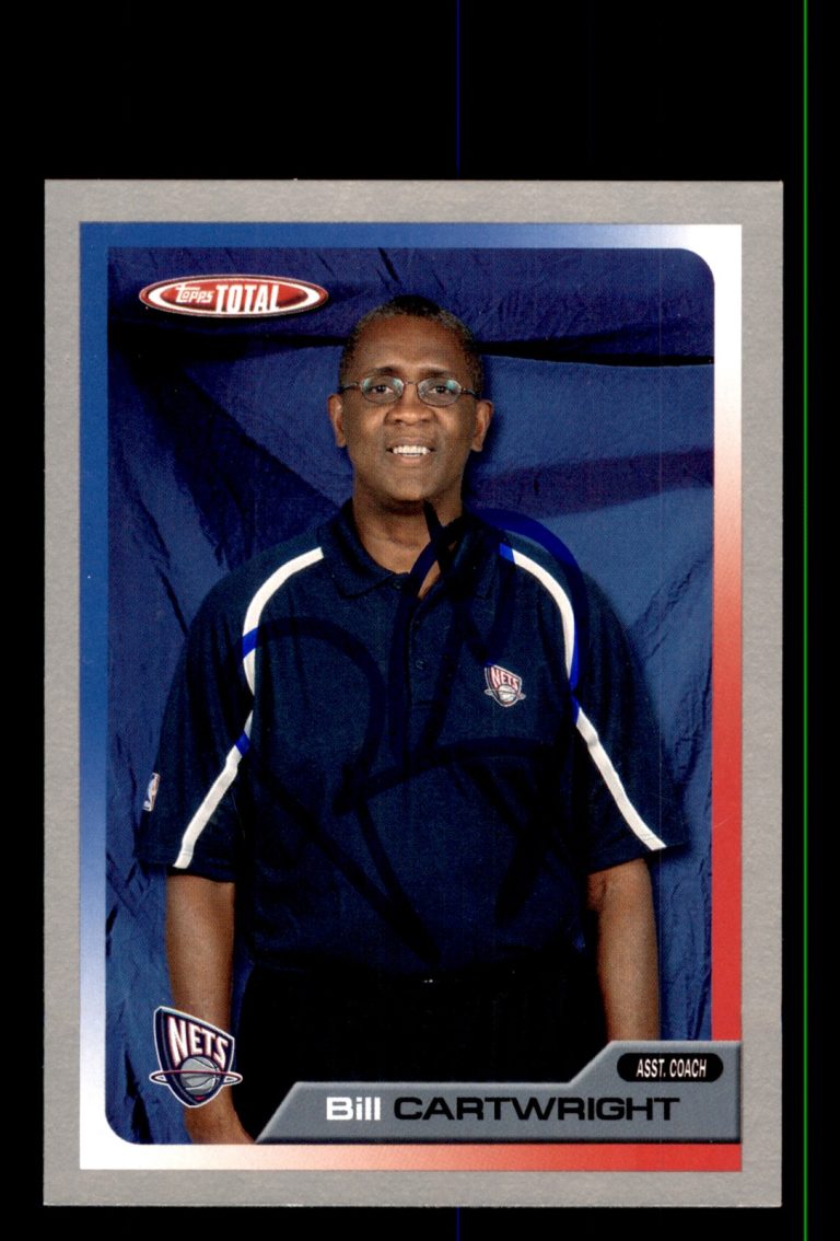 Signed Basketball Card Auto Bill Cartwright 2005-06 Topps Total #396 Nets Silver