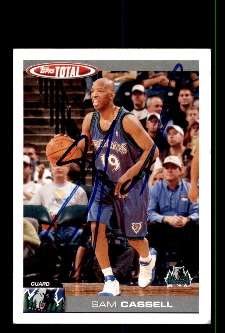 Signed Basketball Card Auto Sam Cassell 2004-05 Topps Total #15 Timberwolves