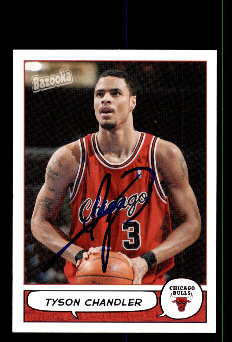 Signed Basketball Card Auto Tyson Chandler 2004-05 Bazooka #162 Chicago Bulls