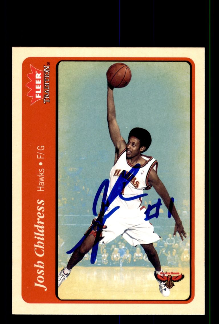 Signed Basketball Card Auto Josh Childress 2004-05 Fleer Tradition #226 Hawks