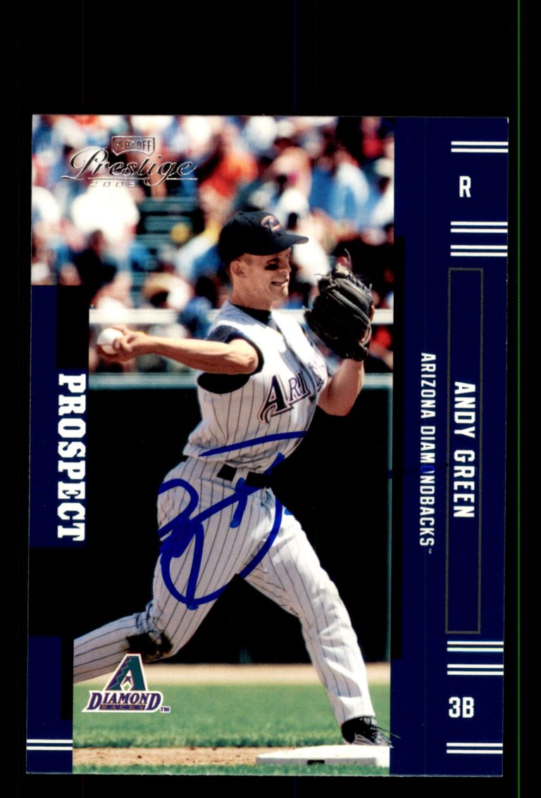 Signed Baseball Card Auto Andy Green 2005 Playoff Prestige #153