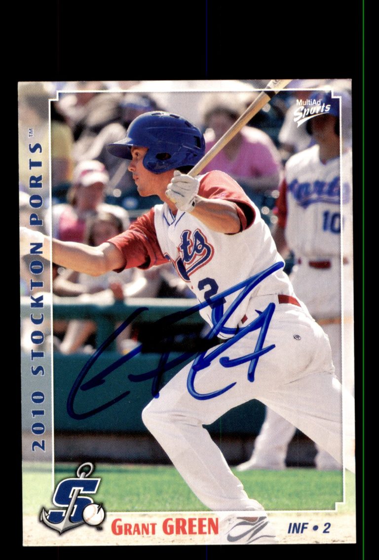 Signed Baseball Card Auto Grant Green 2010 MultiAd Stockton Ports #1